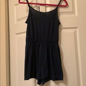 Emerald green cotton sleeveless H&M romper